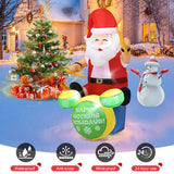 6Ft Christmas Inflatable Outdoor Decorations, Old Man Playing Drums Inflatable Patio Decorations With Led Lights For Ind