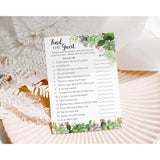 Succulents — Find The Guest Baby Shower Game — Pack Of 25 — Gender Neutral Succulent Greenery Icebreaker Party Games, Guess Who Came To The Party, Co-Ed Couples Shower Activity G300-Ftg