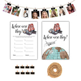 Bridal Shower Games - Where Were They Wedding Shower Party Card Game - Couples Photo Game - Hand Drawn Minimalist Themed Bachelorette/Engagement Party Supplies Activities Decorations (A03)