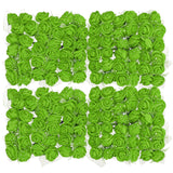 Artificial Rose Flower Heads, Green Mini Faux Flowers 0.8 Inch-1 Inch For Diy Craft Wedding And Party Decoration Pack Of 144