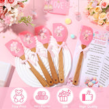 24 Pack Pink Baby Shower Party Favor Gifts Silicone Spatula Gift Heat Resistant Scraper With Twines Mixing Cooking Baking Kitchen Return Gifts For Girl Guests Return Gender Reveal