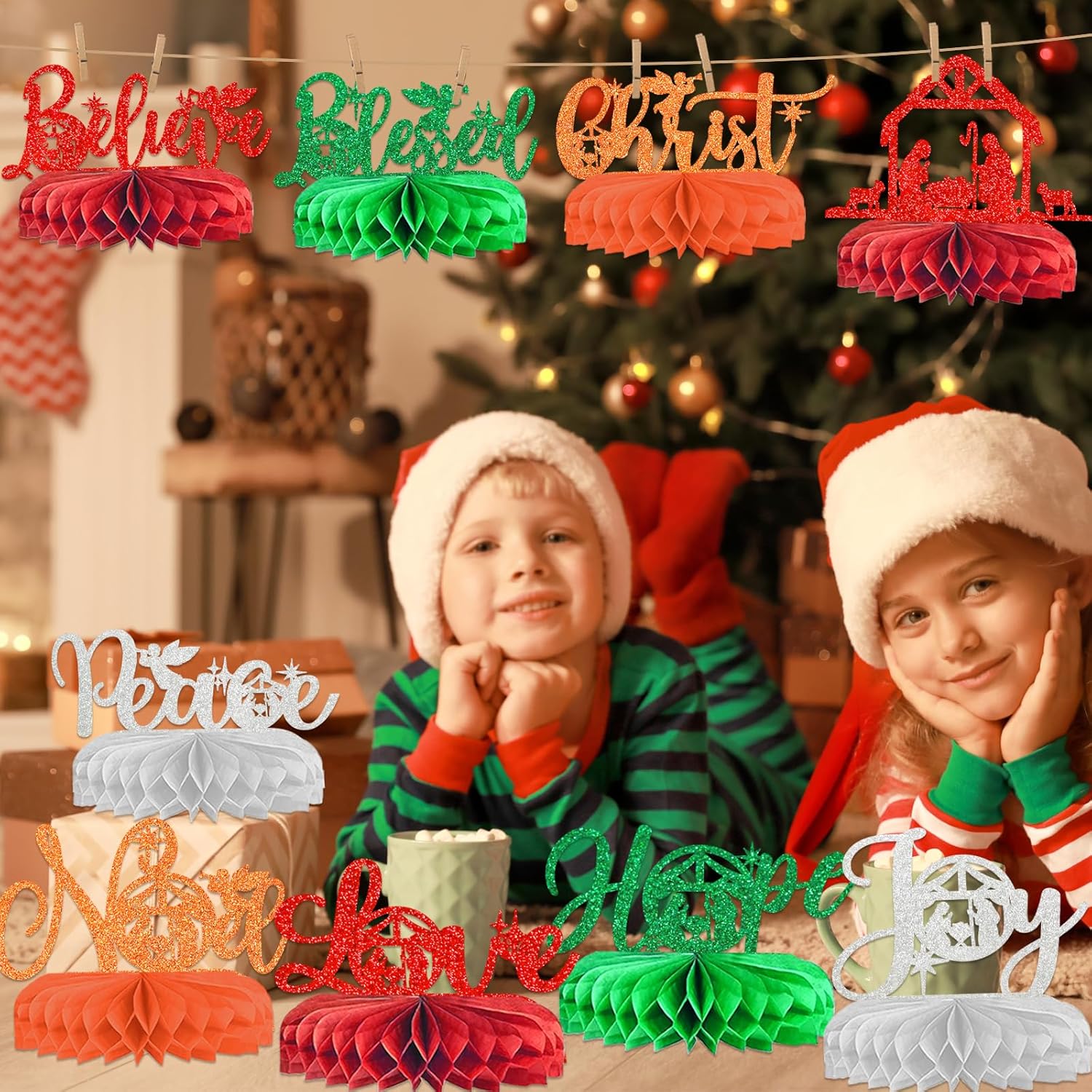 Christmas Honeycomb Centerpieces Jesus Christmas Decorations Religious Christmas Decorations For Christmas Party Table Decorations Christmas Party Decorations Christmas Party Supplies