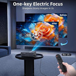 Electric Focus Projector, 1080P, 20000L, 4K Support, WiFi, Bluetooth, 300