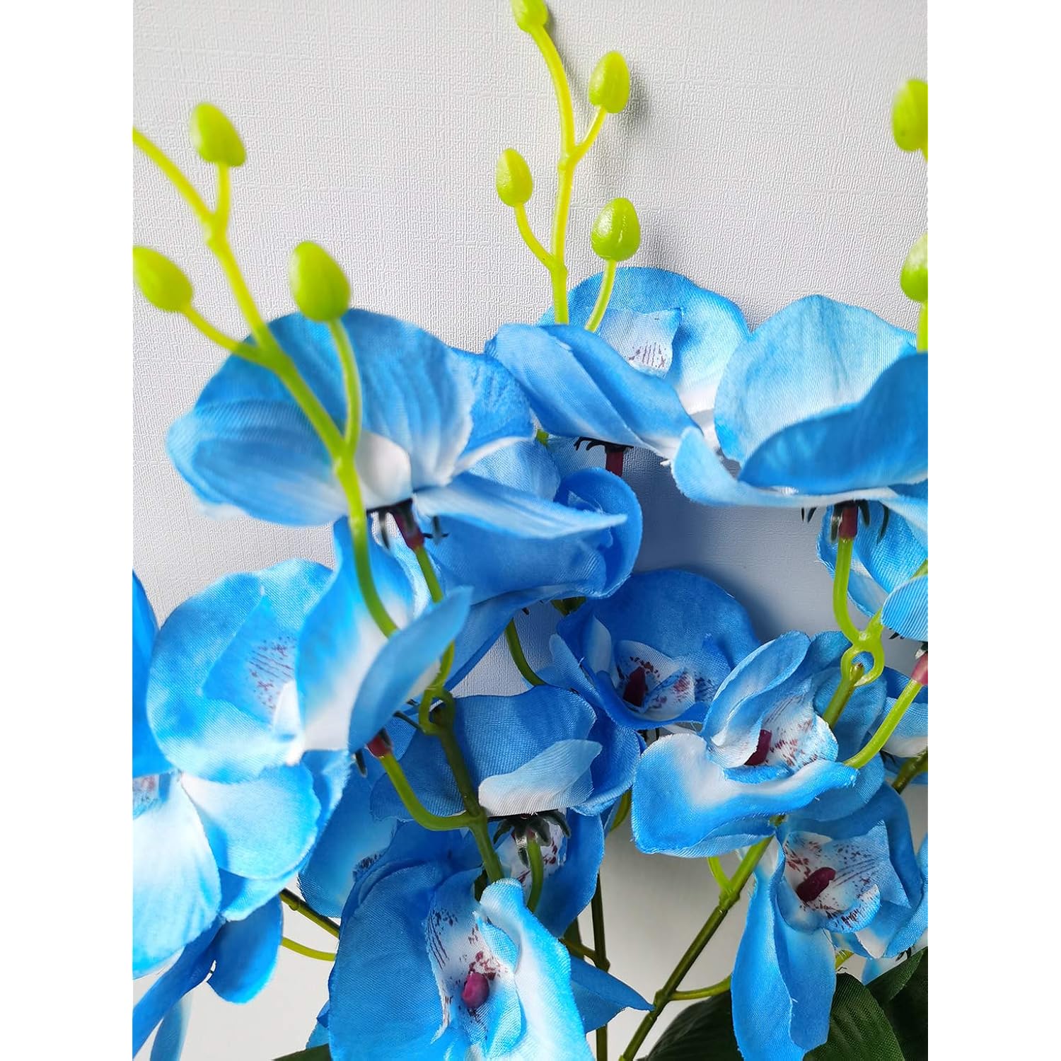 Artificial Butterfly Orchid Flower Silk Flower Bouquet Artificial Flower Plant For Wedding Home Decoration 16'' High Blue