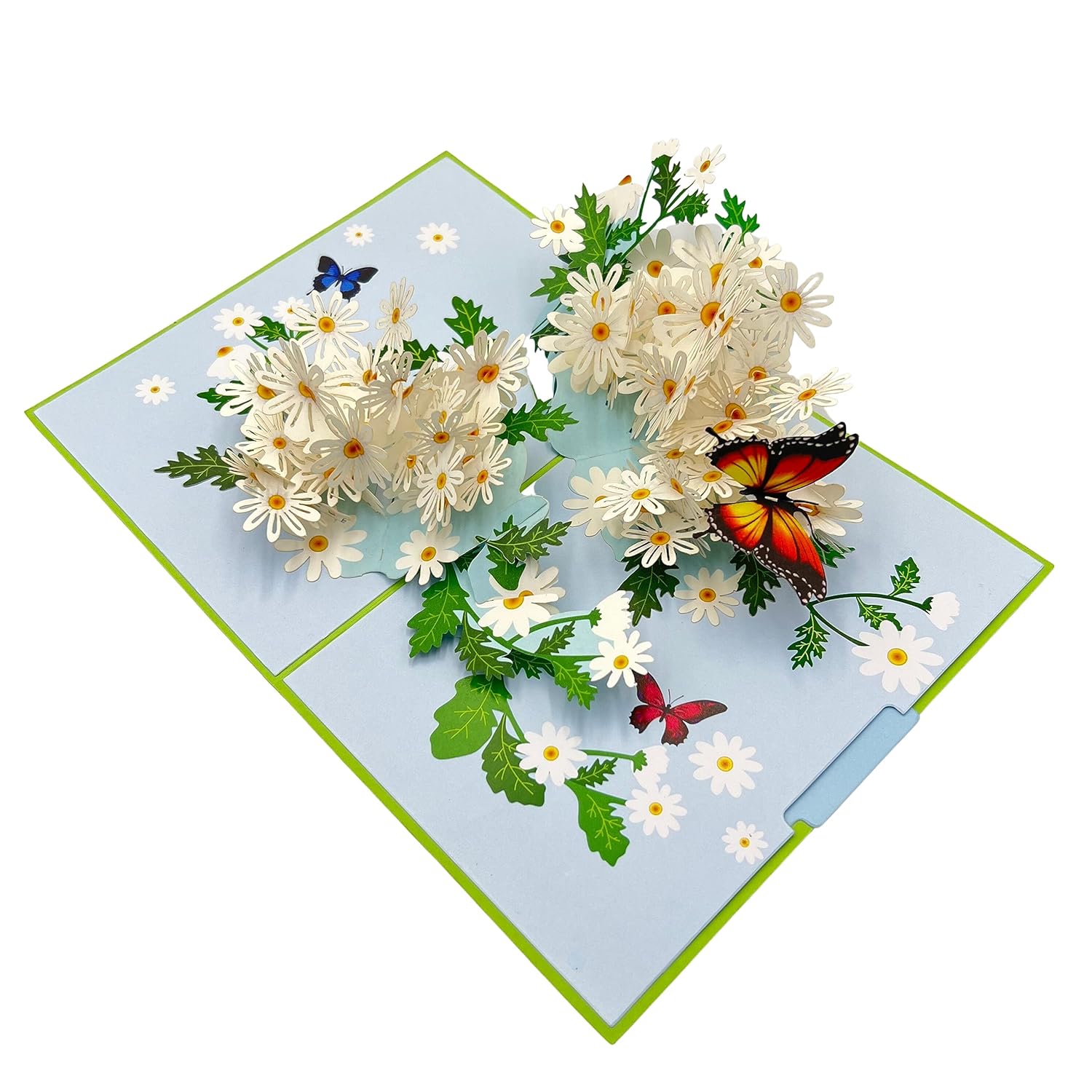 Pop Up Greeting Card Blooming White Daisy Field Flower Card Daisy Gift Spring Floral Mother'S Day Thank You Birthday Celebration