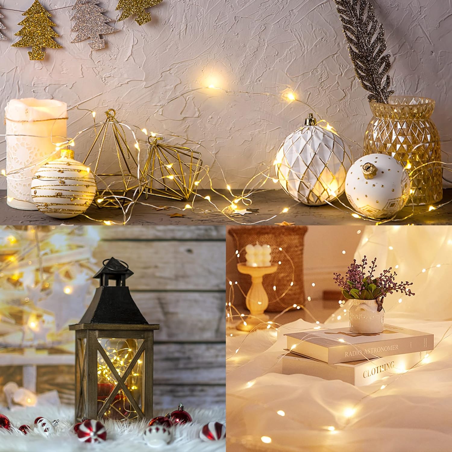 24 Pack Fairy Lights Battery Operated (Included), 7 Ft 20 Led Mini String Lights, Waterproof Silver Wire Firefly Starry