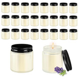 24 Pcs 4Oz Mini Mason Jar Candles Small Lavender Scented Candles Bulk Aromatherapy Ideal Souvenir Favors For Wedding Birthday Party (Black, 24)