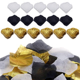 1600Pcs Bulk Fake Rose Petals Silk Rose Petals Decoration Flower Centerpieces For Valentines Day, Party Decor Supplies, Wedding, Proposal (White/Gold/Black)