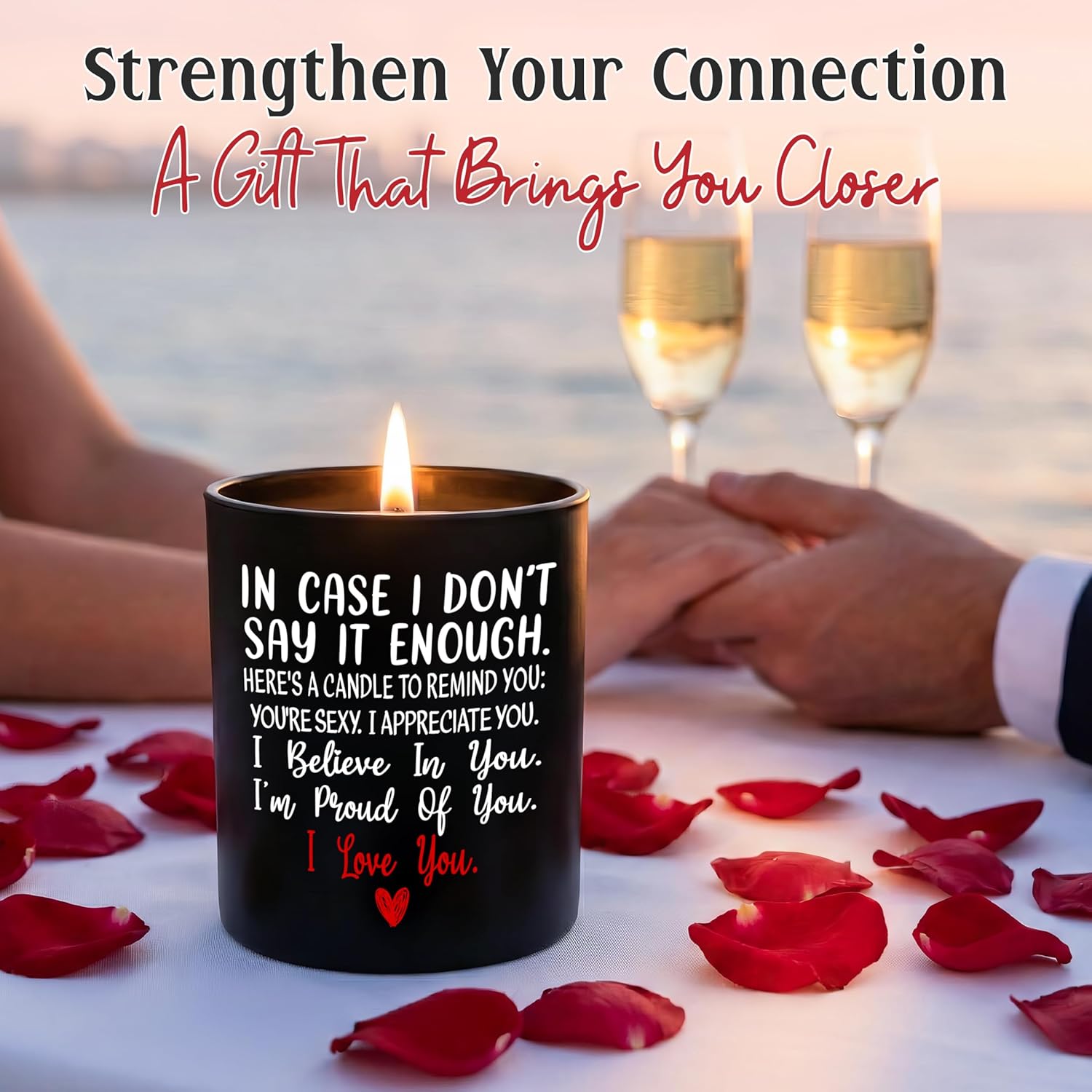 Valentines Day Gifts For Her Him - Long Lasting Vanilla Lavender Candle 10 Oz - Romantic Anniversary Wedding Birthday Valentines Gifts For Women Men, Girlfriend Boyfriend Gift Ideas