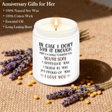 Valentines Day Gifts For Her, Anniversary Wedding Birthday Romantic Valentines Gifts For Girlfriend, Wife, Women, Unique Valentine Girlfriend Gift, Soy Wax Lavender Scented Candle