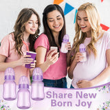 30 Pcs Baby Shower Favors Party Bottle Chug Game Mini Bottles Gift Sets For Gender Reveal Birthday Party Supplies Gift (Purple)