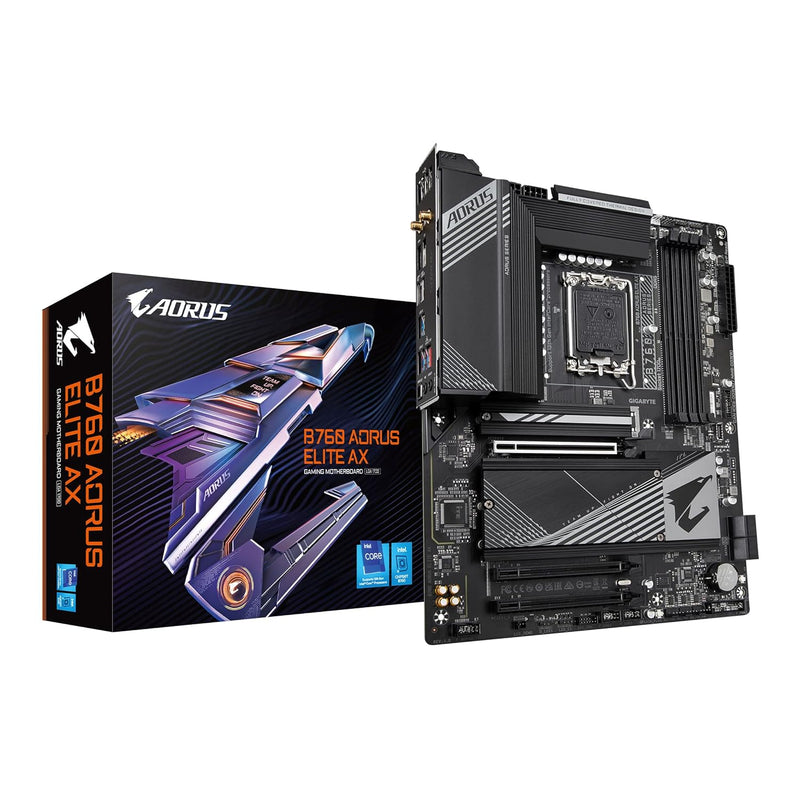 GIGABYTE B760 AORUS Elite AX (LGA 1700/ Intel/ B760/ ATX/ DDR5/ Triple M.2/ PC