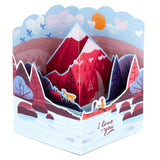 Hallmark Valentines Day Pop Up Card (Mountain Lake) Paper Wonder 3D Card for Husband, Wife, Boyfriend, Girlfriend