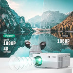 1080P Projector, 5G WiFi Bluetooth, 20000L, 600 ANSI, 4K, 350", w/ Carry Case