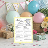 Gender Neutral Baby Shower Games — What'S On Your Phone Game — Pack Of 25 — Cute Yellow Elephant Little Peanut Theme, Couples Shower Activity, Gender Reveal Party, Sprinkle, Sip & See G521-Phn