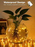 6 Pack Battery Operated Fairy Lights 7FT 20 LED Warm White Twinkle String Lights with Timer 3 Modes for Mason Jars Christmas Wreath Party DIY Decor