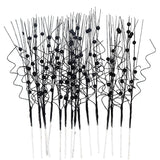 16Pcs Glitter Christmas Tree Picks Curly Sprays Sparkle Artificial Berry Stems Twigs 17" Ting Branches Vase Fillers Decorative Sticks For Xmas Tree Decorations Winter Wreath Diy Crafts (16, Black)