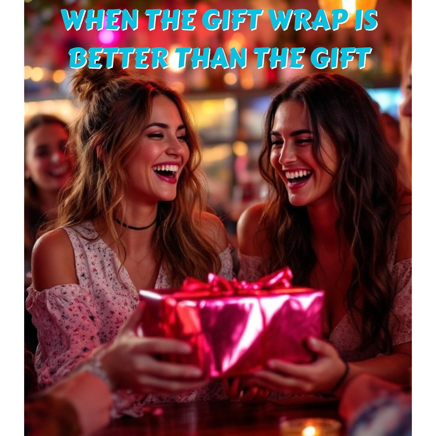 Funny Adult Wrapping Paper 17'' Mini Rolls | 'Happy Fcking Birthday' Pink Gold Foil & Kraft Designs | Premium Thick Gift Wrap, 42.5 Sq Ft Total | 3-Pack For Birthdays & Gag Gifts