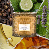 Sahara Amber Candle – Bergamot, Clove & Amber | 12 Oz Large 2-Wick Soy Wax Candle | 60 Hours Clean Burn | Gift-Ready For Hosts & Gatherings | Elegant Home Décor