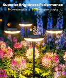 8 Pack Durable Metal Solar Pathway Lights IP65 Waterproof Auto On Off Garden Lights