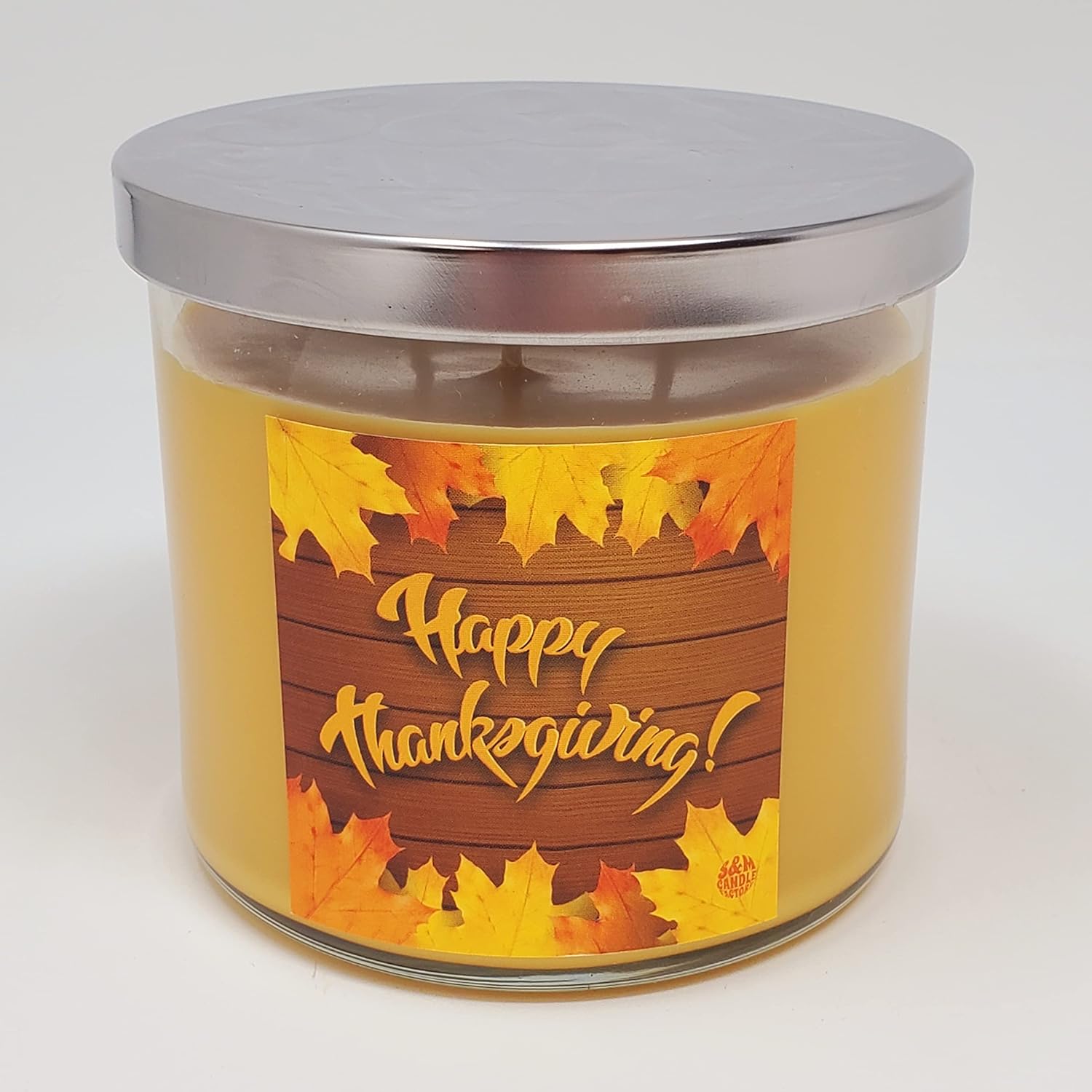 Clearance Priced ~ Harvest Candle ~ Happy Thanksgiving Candle ~ Harvest Spice Scented ~ All Natural Premium Soy Wax Candle (Large 3 Wick)