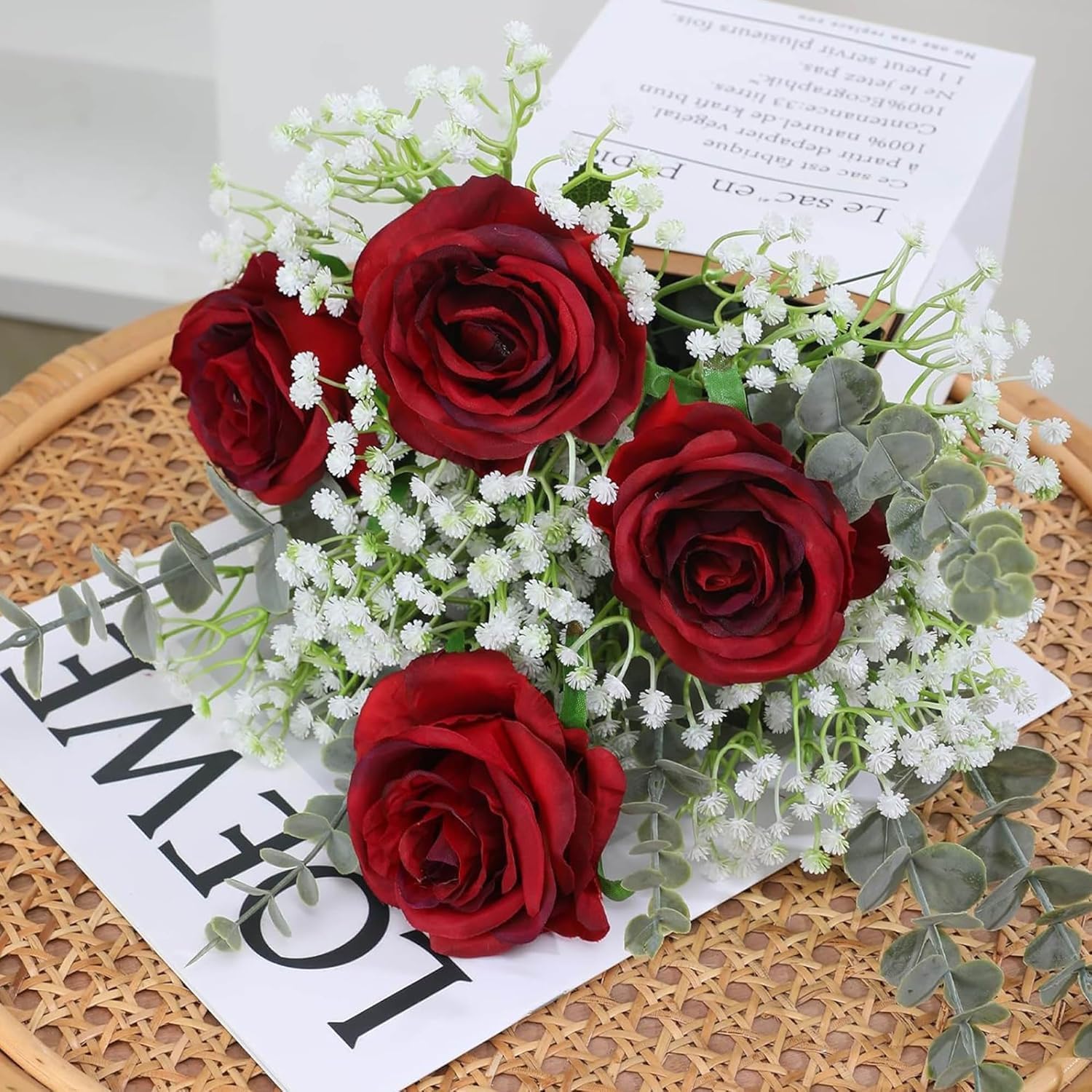 140 Pcs Artificial Flowers,Babys Breath Artificial Flowers,Fake White Babys Breath Flowers Artificial Bulk,140 Pcs Real Touch Flowers For Wedding Party Home Garden Decoration (140)