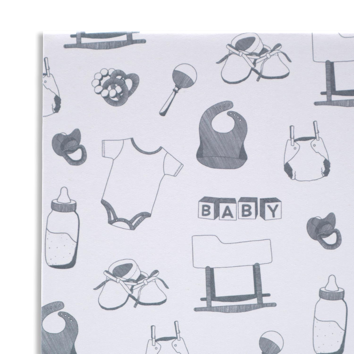Baby Card Set With Envelopes, 24 Pack - 4.75 X 3.5 Inch, Blank Inside, Hand-Illustrated, Modern Toile Design - Perfect For Baby Showers, Thank You Notes, Announcements