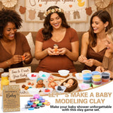 101 Pcs Retro Funny Baby Shower Games Set Include 50 Modeling Clay 50 Cupcake Liners And 1 Let'S Make A Baby Game Sign For Guest Gender Reveal Activities Adult Arts Diy Crafts Gifts
