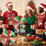 Christmas Games Gift Exchange For Adults Family 10" Spinner Wheel With Stand White Elephant Christmas Party Games Xmas Santa Exchange Gift For Coworkers Large Group Holiday Party Decor Supplies