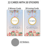 Christmas Scratch Off Game Cards, Scratch Off Stickers Holiday Games, Lottery Raffle Tickets, Christmas Party Supplies Decorations, New Year Activities For Adults Friends (50 Pack)-05