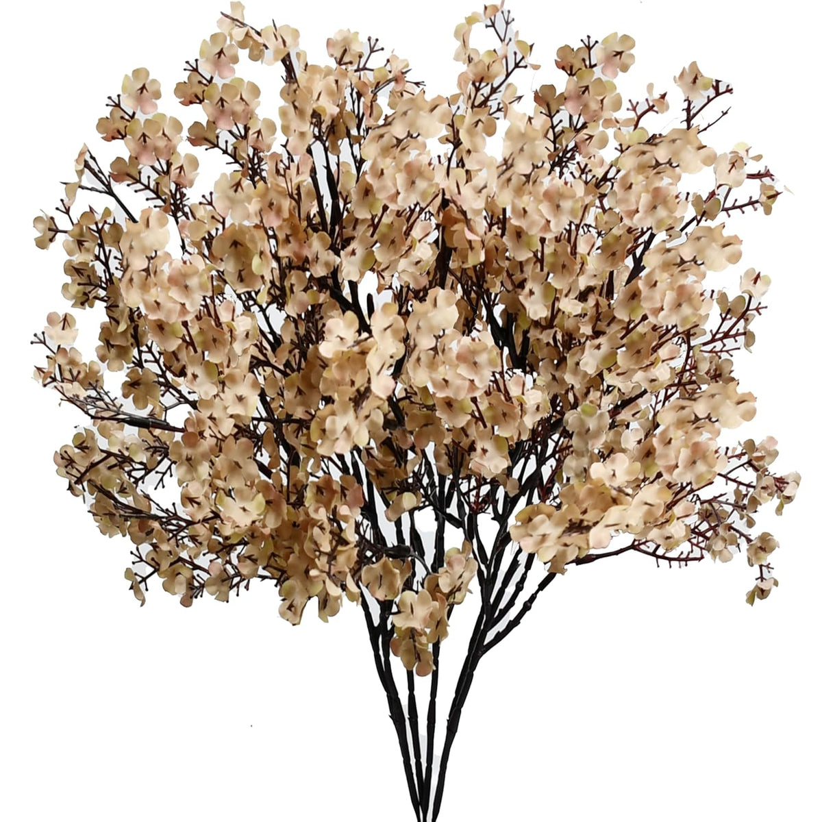 Light Brown Artificial Baby’S Breath European Flowers 6 Bundles Silk Gypsophila With Bendable Stems For Fall Valentine'S Day And New Year Centerpiece Wedding Decor And Table Arrangements