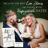 Fun Wedding Bridal Shower Games, Elegant Date Night Game Sign And Cards