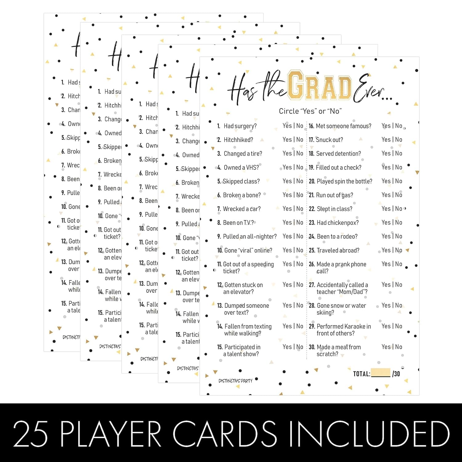 Has The Grad Ever Graduation Party Game - 25 Cards,Graduation Party Games Ideas And Activities