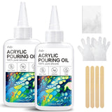 Silicone Pouring Oil - 7Oz, Pure, Non-Toxic, Odorless, Compatible With Acrylic Or Watercolour, Cell Creation Activator