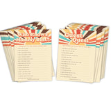 Baby Shower Games And Activites, Here Comes The Son Baby Shower Games, 50 Pack Printed Front And Back (Guest Quest, Who Knows Mommy Best)