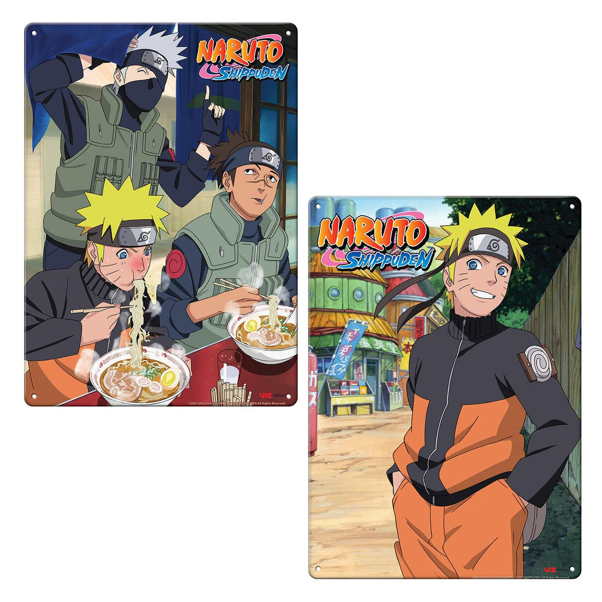 Ata-Boy Christmas Bundle Set of 2 Piece Naruto 11.6 x 8.25 Inch Metal Signs