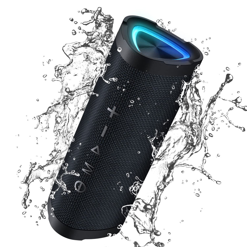 V40 Waterproof Bluetooth Speaker, 24W Stereo, 24H Playtime, TWS, RGB Lights