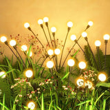 2 Pack Solar Firefly Garden Lights 16 LED Warm White Waterproof Yard Patio Decor