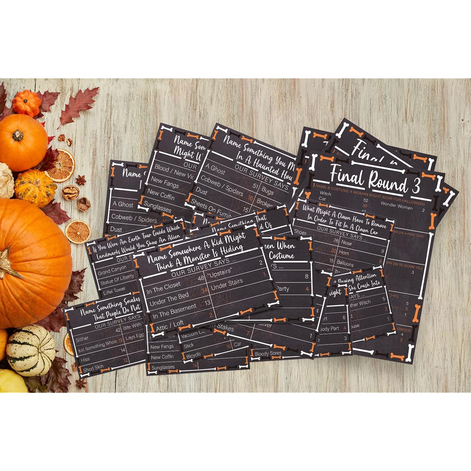 Halloween Friendly Feud - Family Game Night Trivia Quiz For Office, Class, Group - Fun Halloween Game -Wc02