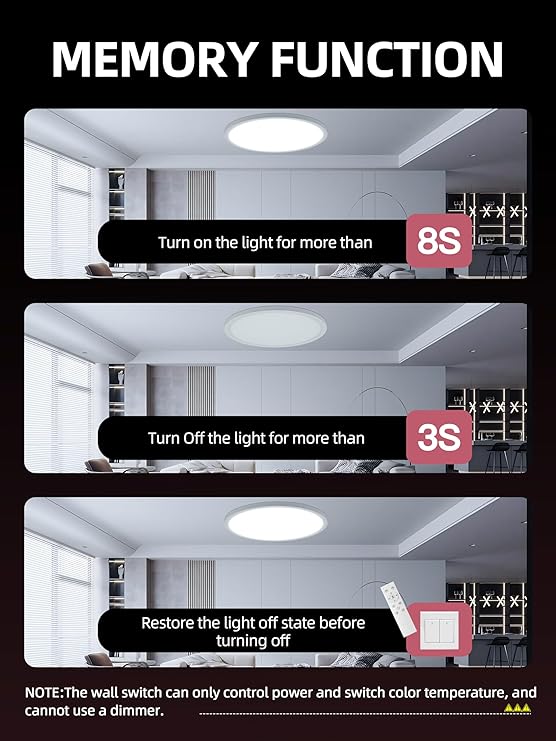 2 Pack Smart RGB LED Ceiling Lights with Alexa Remote 2400LM Flush Mount Fixtures