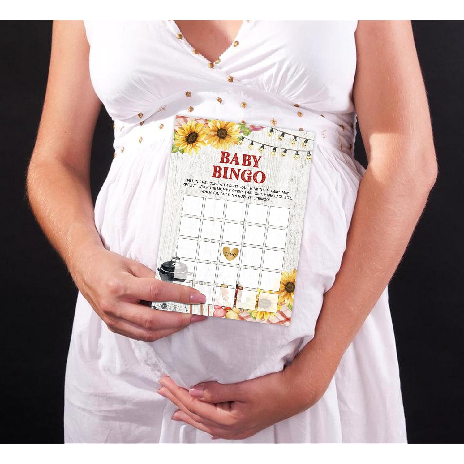 Bbq Baby Bingo Game, Baby Shower Games, Pack Of 30 Game Cards, Gender Neutral Boy Or Girl - Fa20