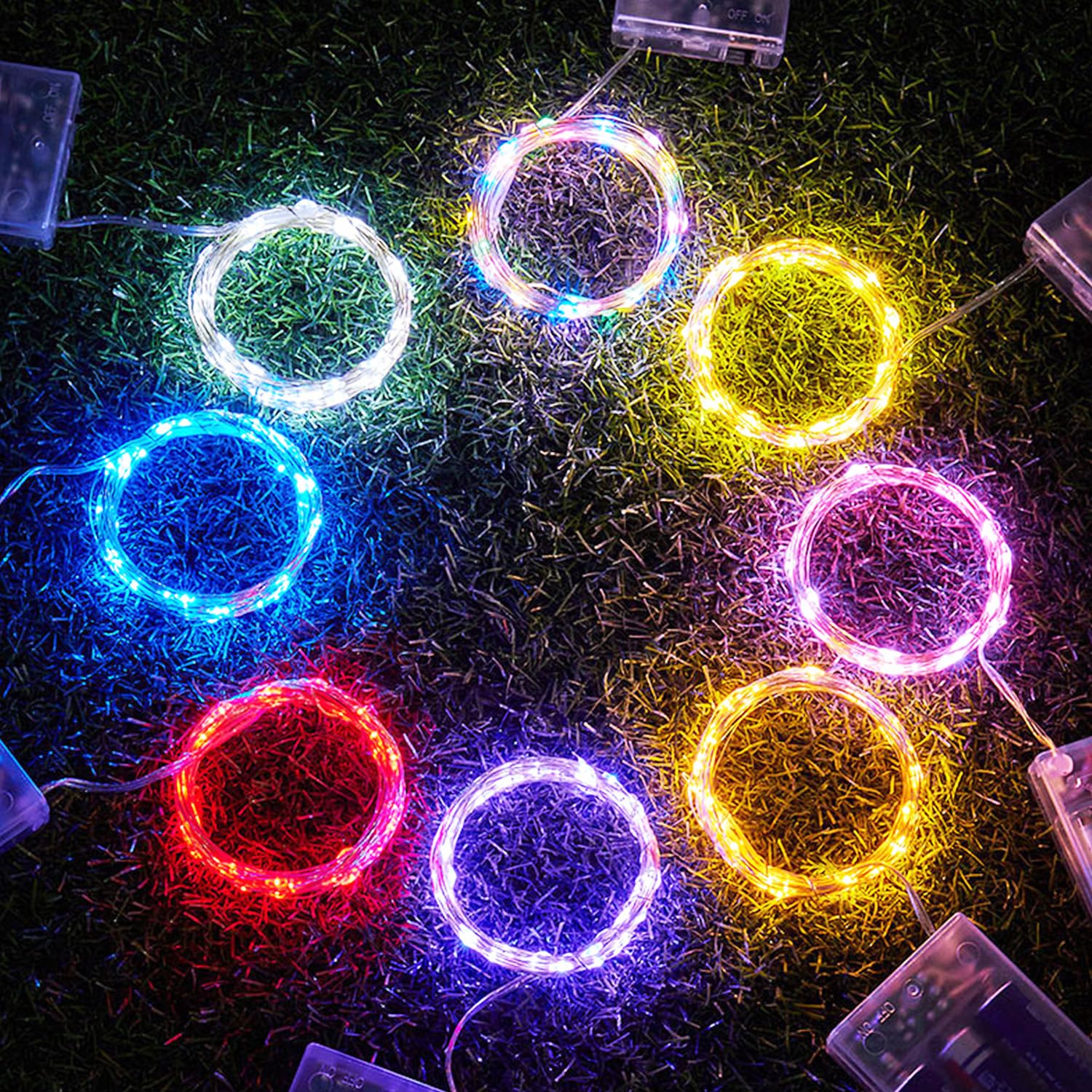 Fairy Lights, Battery Operated Christmas String Lights With 8 Flashing Modes And 8-16 Hours Timer?5M/16Ft 50 Led Copper