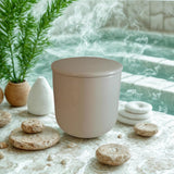 Eucalyptus & Spearmint Scented Candle – White Jar With White Lid | Aromatherapy Candle For Stress Relief, Relaxation, Spa & Gift | Clean Fresh Long-Lasting Fragrance
