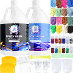 Epoxy Resin 1.1 Gallon Kit, Clear Resin Epoxy, Resin Kit - High-Gloss, No Bubbles, Not Yellowing, Self-Leveling Art Resin Casting Resin For Diy Art,Crafts,Jewelry,Table Top,Wood & Resin Molds