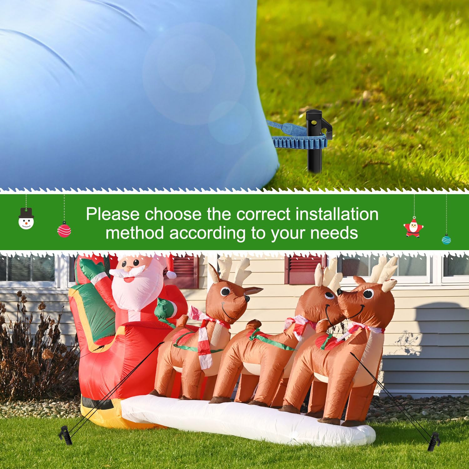 16 Pieces Plastic Inflatable Stakes, 8.7 Inch Inflatable Tent Stakes Replacement Inflatable Stakes For Halloween Christm