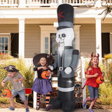 9Ft Grey Soldier Inflatable Decoration, Yard Decoration With Led Lights, Outdoor Inflatable Decoration For White Christm