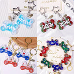 Pet Tag Resin Molds Silicone, Cat Dog Tag Molds For Epoxy Resin & Uv Resina, Bone Shape Resina Keychain Molds With 10Pcs Key Ring & 10Pcs Jump Ring, Diy Keychain Pendant Charm Crafts