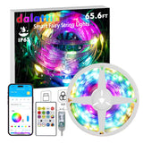 Led Christmas Lights 65.6Ft, Smart Iic Rgb Fairy Lights 200 Leds, Ip65 Waterproof, App Supports Music Sync, Christmas De