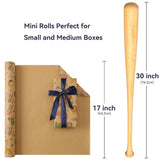 Brown Baby Wrapping Paper Roll-17 Inches X 32.8 Feet, Mini Roll, Animal Design Wrap Kraft Paper For Baby Boy Girl For Baby Shower, Kids' Birthday Party, Newborn, New Moms, Little One, 1St Baby, 1 Roll