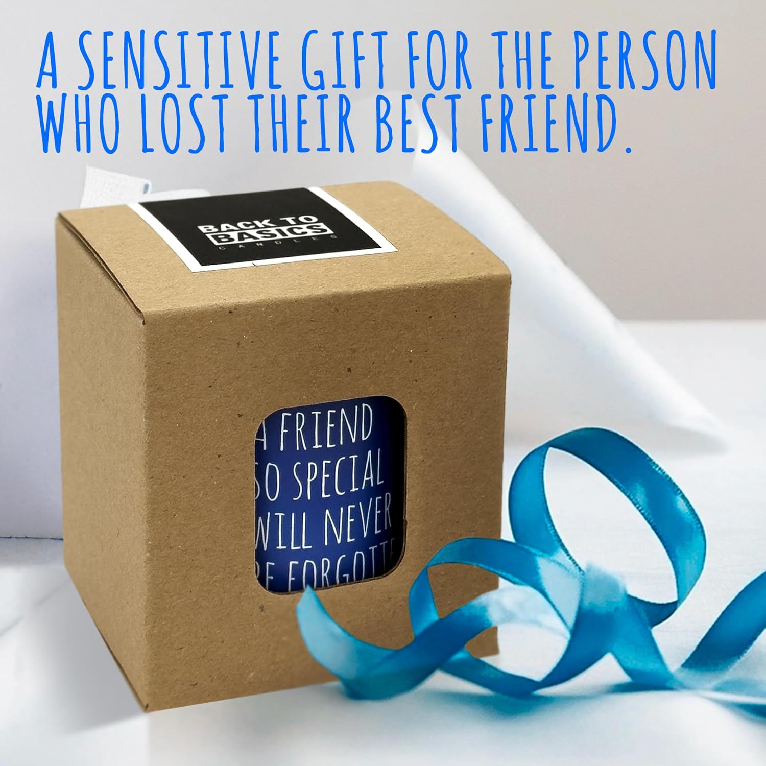 Back to Basics Pet Memorial Candle | Gifts for Loss of Dog or Cat - 9oz Lavender Scented Candle, Non-Toxic Vegan Soy Coconut Wax with Gift Box, Think of You, Grief